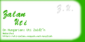 zalan uti business card